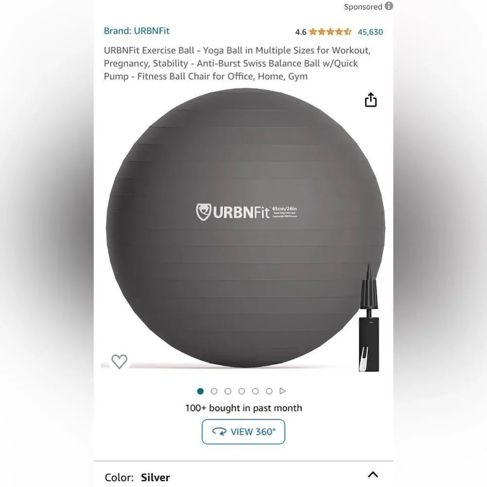 New in box Amazon Basics 25 inch exercise ball paid $30 bucks